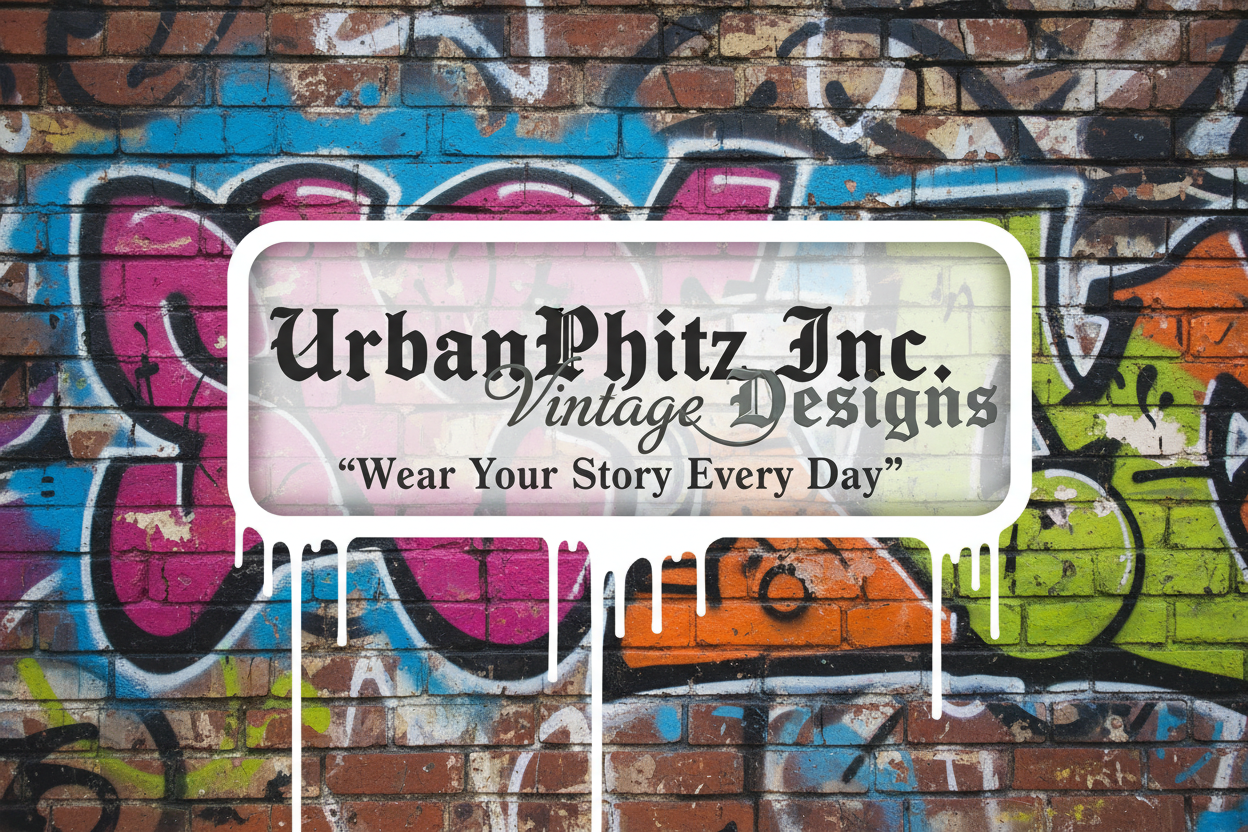 UrbanPhitz Inc Vintage Designs Logo - White Dripping